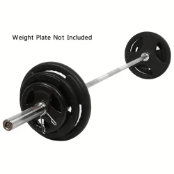 Barras de pesas profesionales de 220 cm de longitud, rectas, con capacidad de 300 kg, barra de acero con revestimiento cromado y agarre antideslizante para entrenamientos de cuerpo completo.