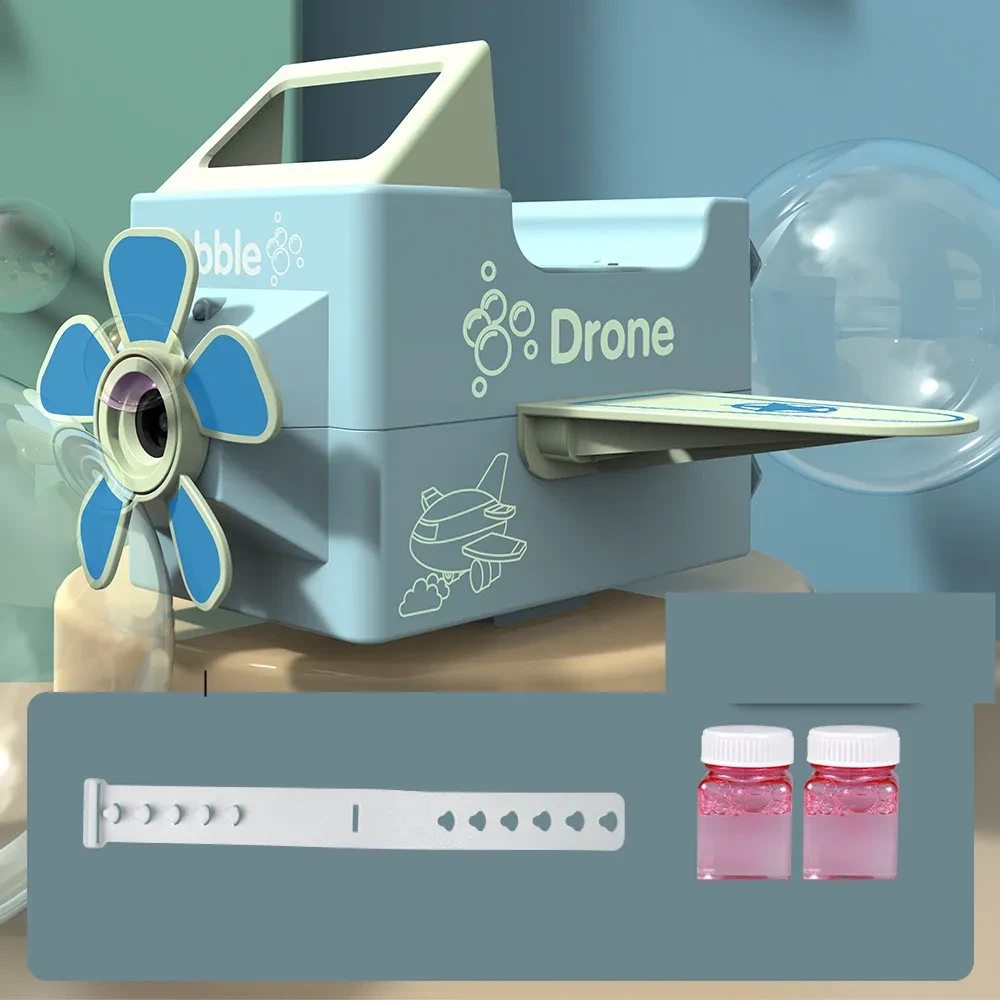 Avión de juguete eléctrico de burbujas para niños