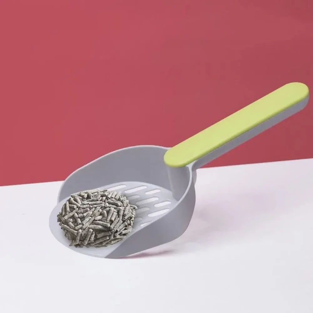 Pala para arena de gatos, pala de plástico para excrementos de gatos, herramienta de limpieza para mascotas, productos para el baño de gatos, pala limpiadora duradera para caja de arena.