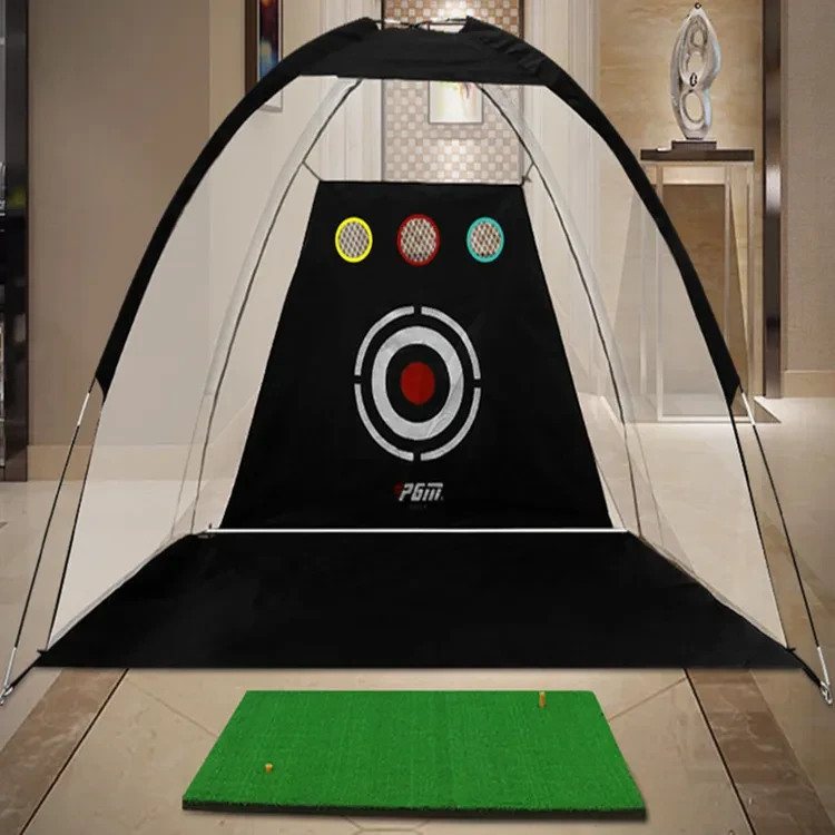 Red de práctica de golf en interiores y exteriores