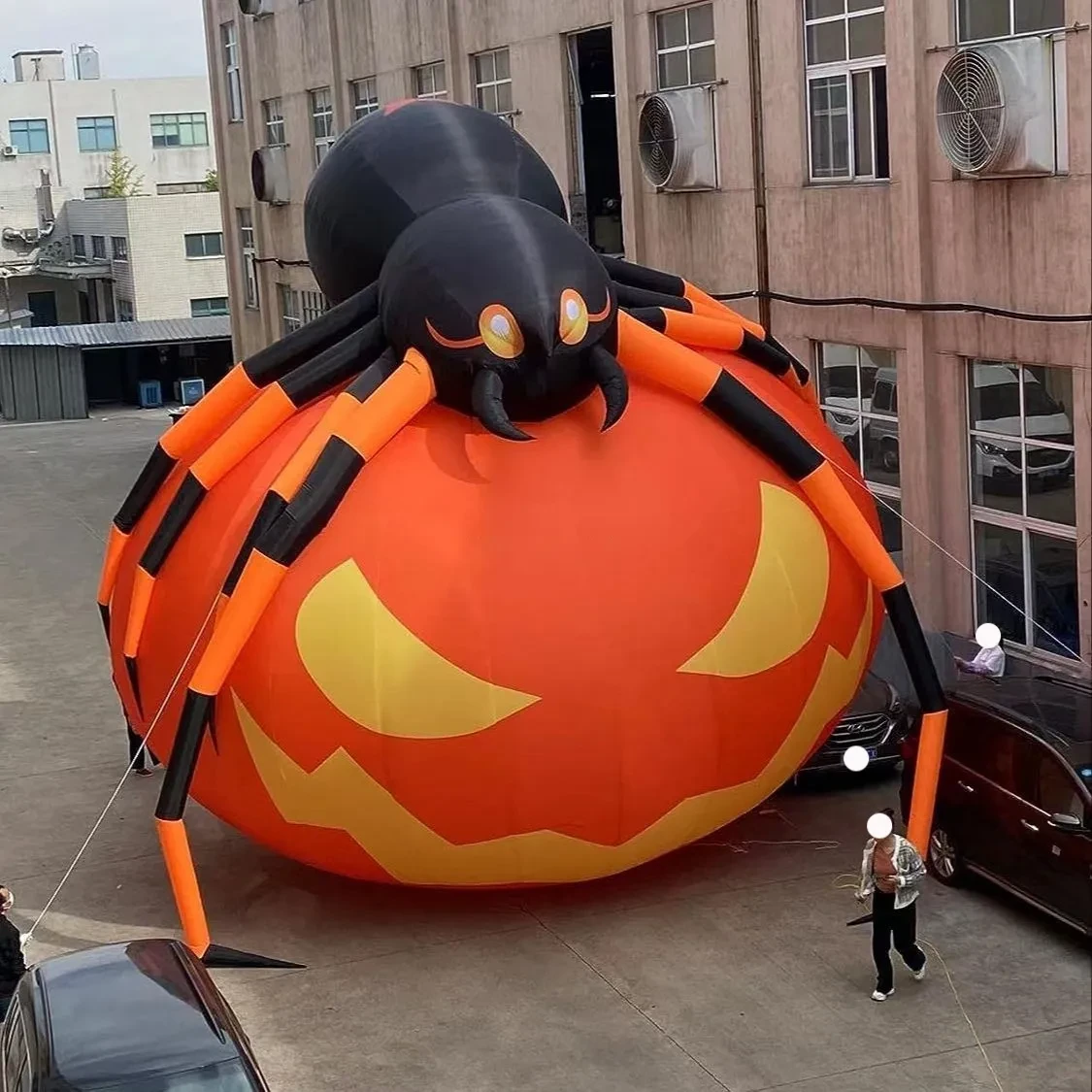 Calabaza inflable para barra inflable, accesorios luminosos colgantes
