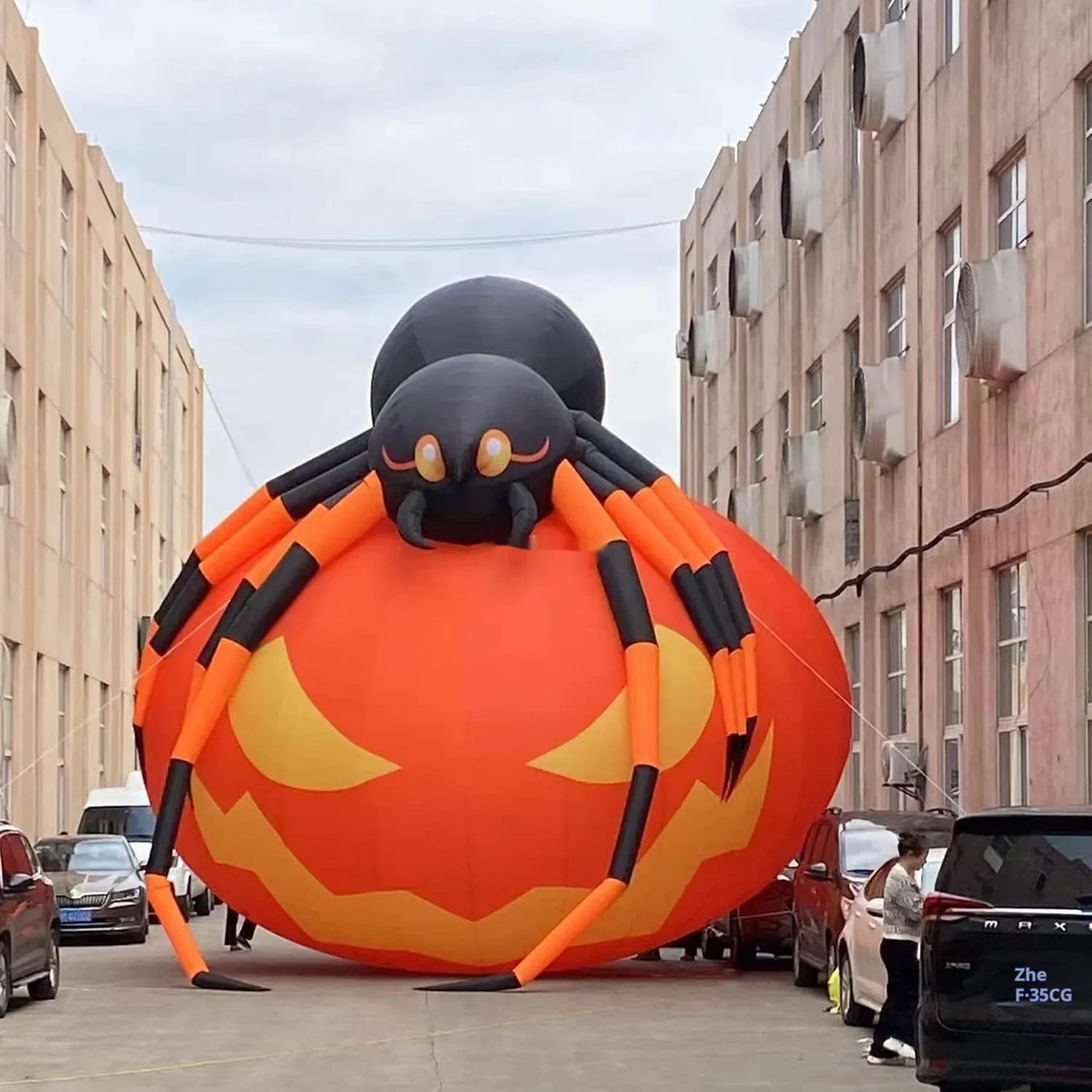 Calabaza inflable para barra inflable, accesorios luminosos colgantes