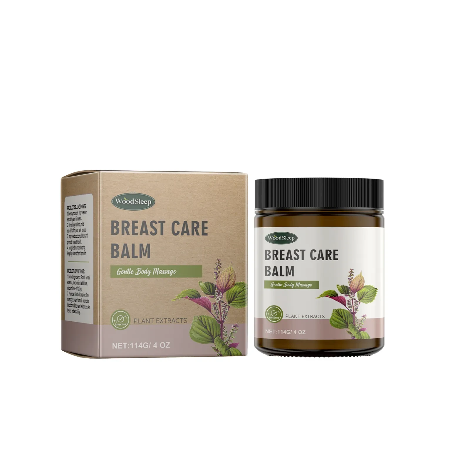 Crema hidratante para el cuidado del pecho a base de hierbas