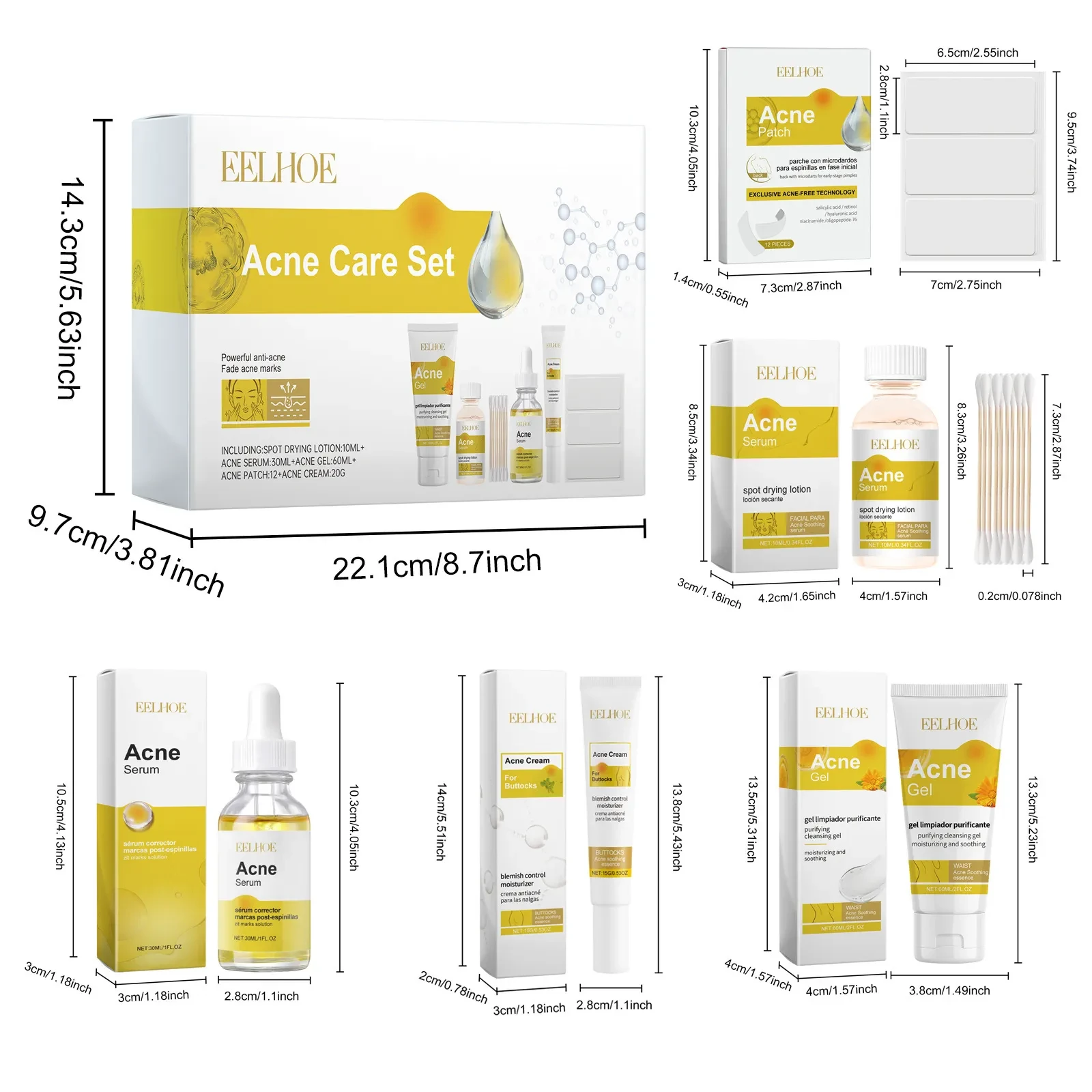 Set de cuidado de la piel para el acné Care Tender