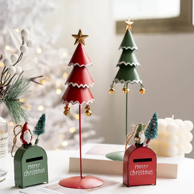 Árbol de Navidad de hierro nórdico para decoración de escritorio