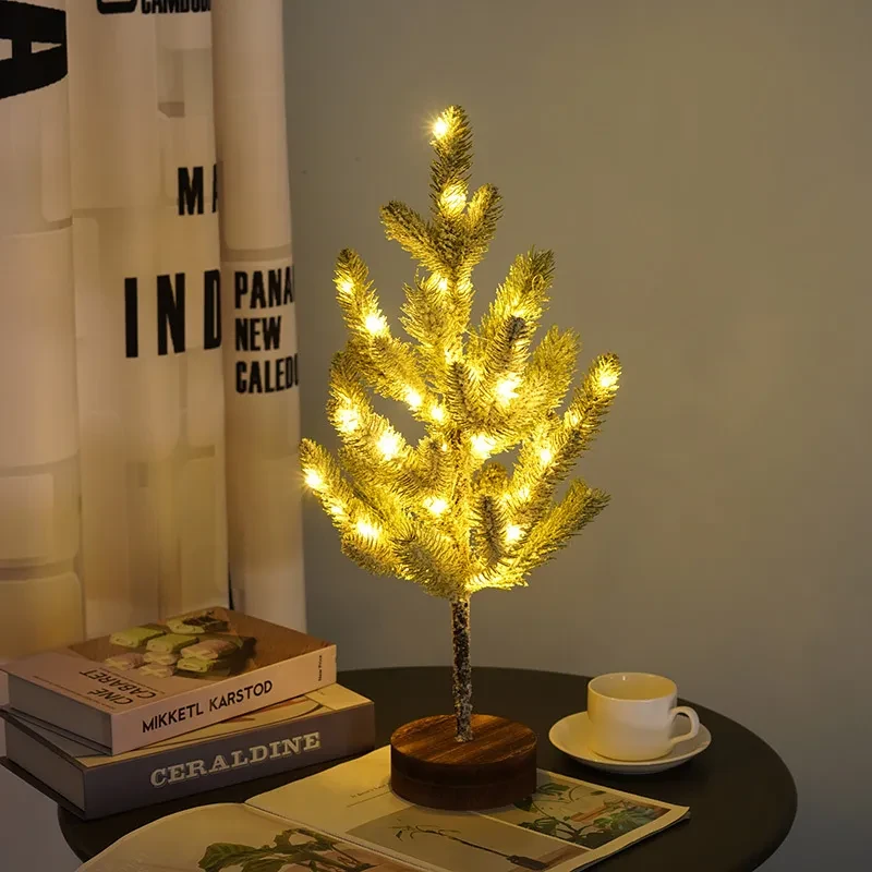 Árbol luminoso con paisaje de decoración navideña LED