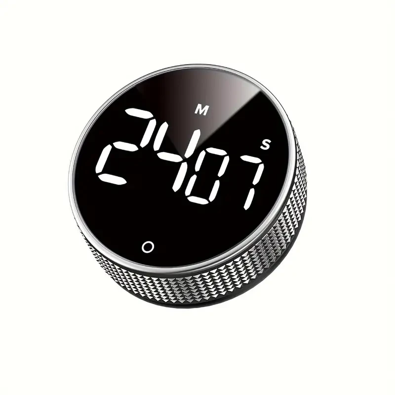 Temporizador de cocina circular elegante: herramienta giratoria para gestionar el tiempo de cocina, repostería, deportes y más.