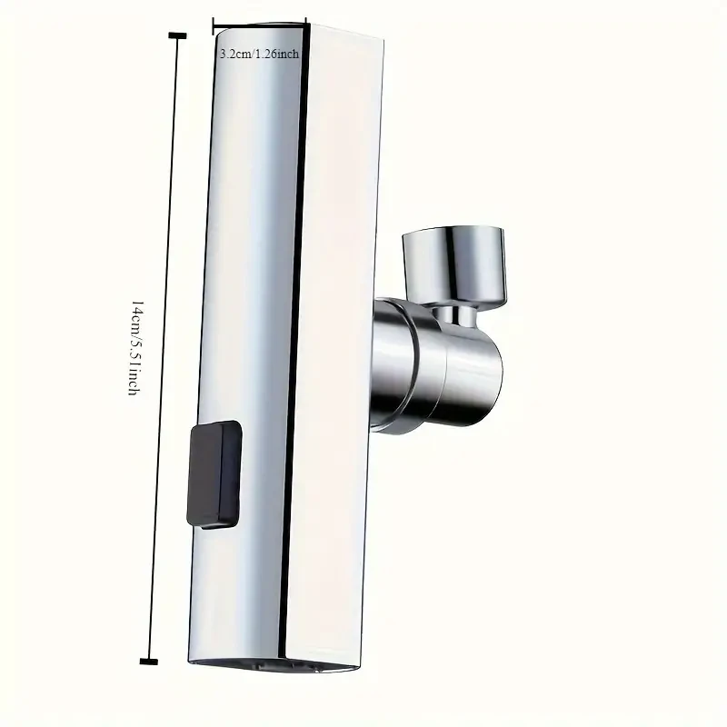 Adaptador universal multifunción para grifo, flujo en cascada de 3 velocidades, cabezal de rociado giratorio, a prueba de salpicaduras, para fregaderos de baño y cocina.