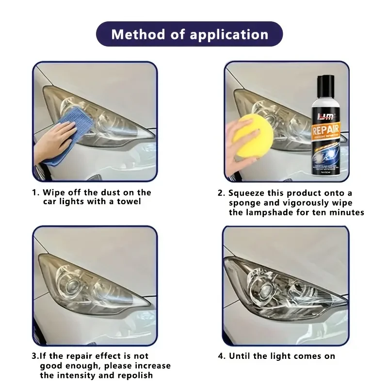 Crema reparadora de faros de coche (1 unidad): antioxidante, antiarañazos, abrillantadora y nutritiva. Otros materiales: para el mantenimiento del vehículo. Apta para todos los modelos. Ideal para conductores.