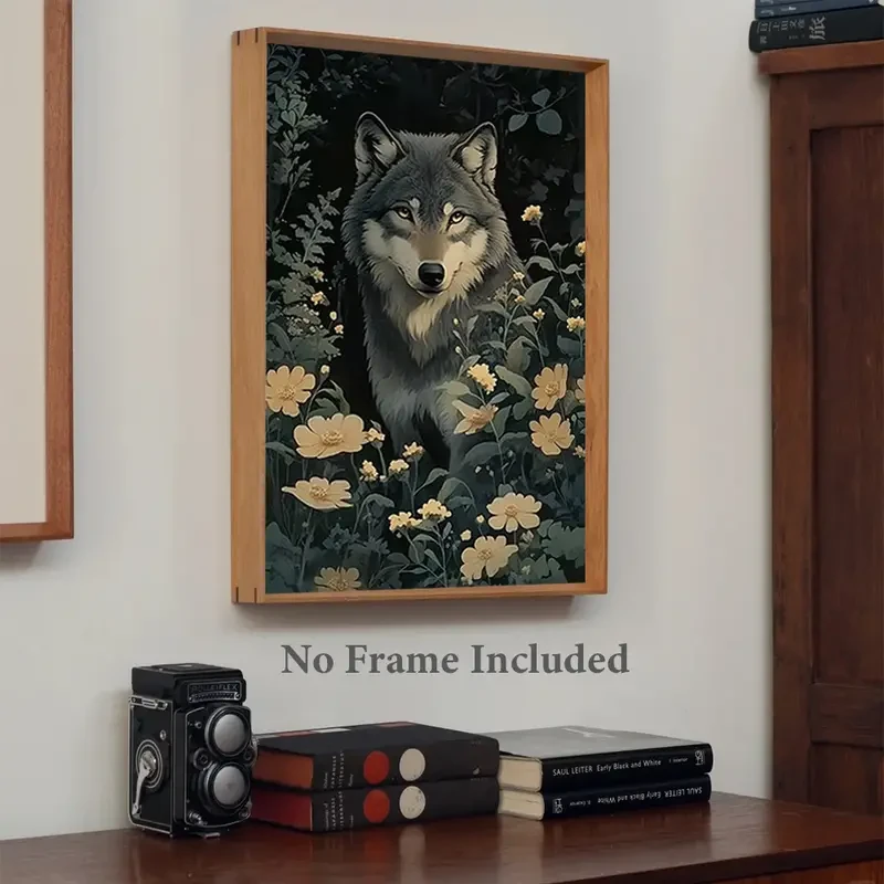Impresión en lienzo de Lobo en la naturaleza