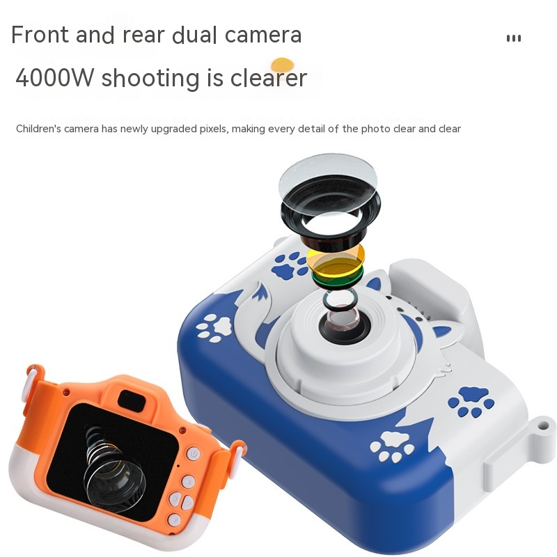 Cámara digital infantil de dibujos animados en alta definición