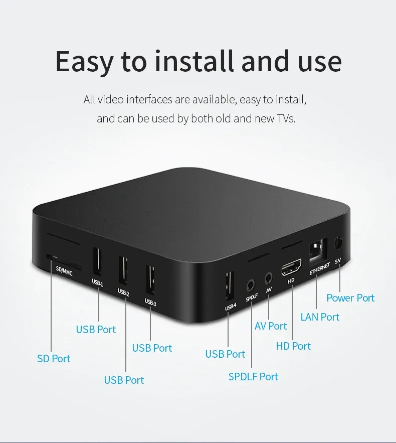 Smart TV Box T95C1 Rk3368 2G16G con cámara integrada