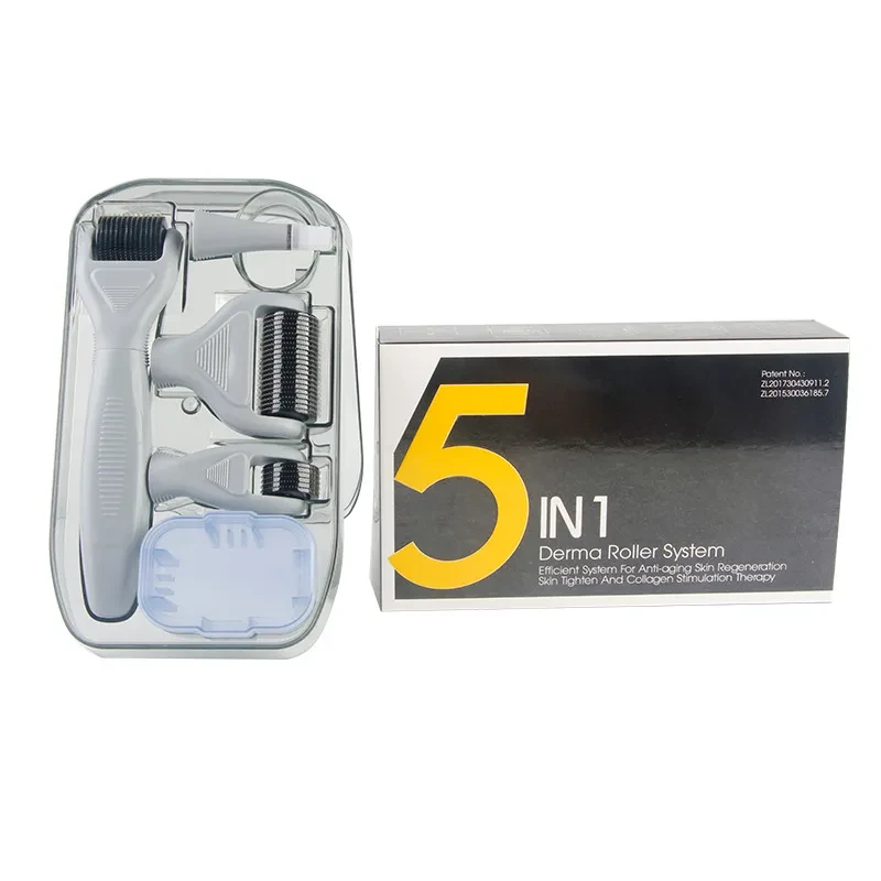 DermaKit - Set de rodillos 6 en 1 para el cuidado facial y de la piel con microagujas
