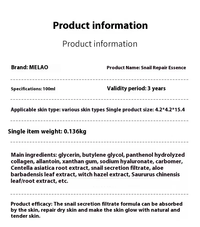 Solución para el cuidado facial con extracto de caracol