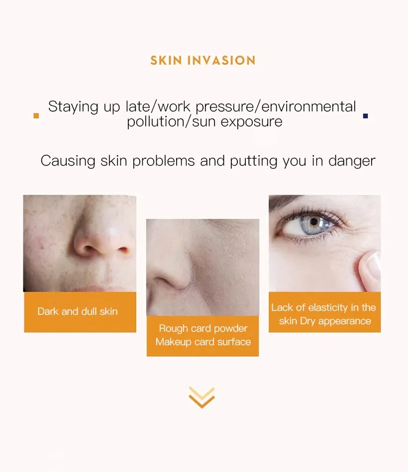 Solución para el cuidado facial con vitamina C