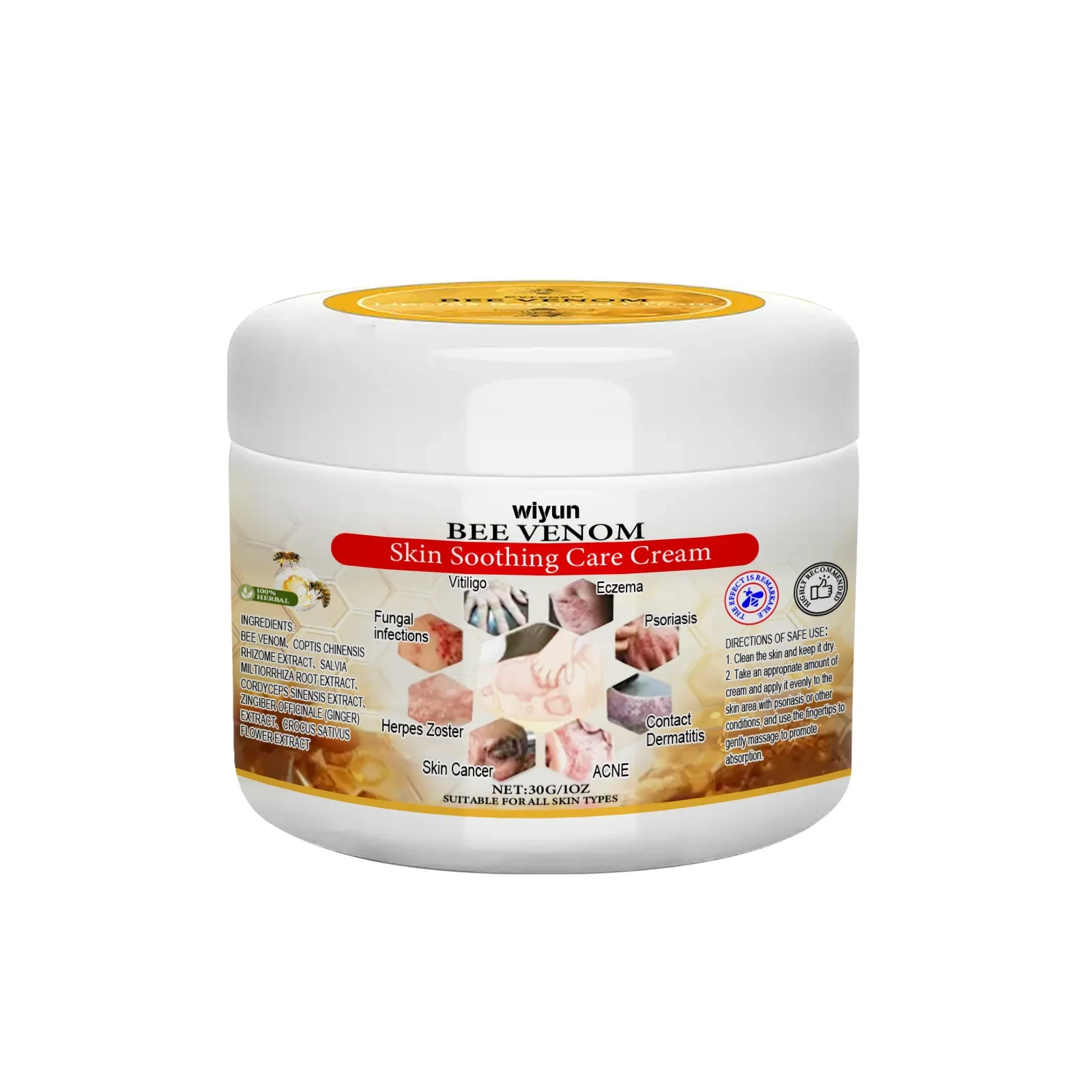Crema para el cuidado facial de la psoriasis