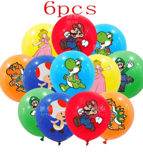 Globos de la serie Super Mary (12/24 piezas)