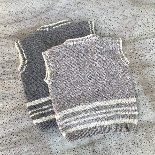 πΏπ³πΏ Merino V-Neck Vest | Hand-Knitted