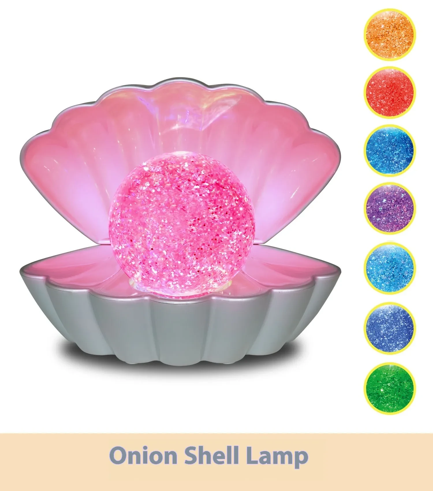 Lámpara de noche pequeña con forma de concha y adornos decorativos de luz ambiental de neón