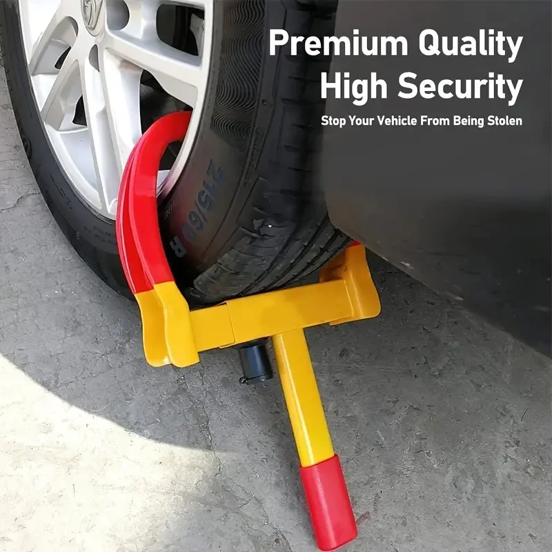 Bloqueo de rueda antirrobo con abrazadera ajustable para maletero, remolque, coche, camión, barco, ATV, RV, SUV, coche, carrito de golf, barcos, motocicletas, gran disuasión, brillante