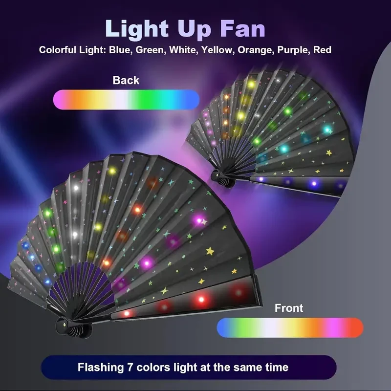Ventilador de mano recargable y luminoso