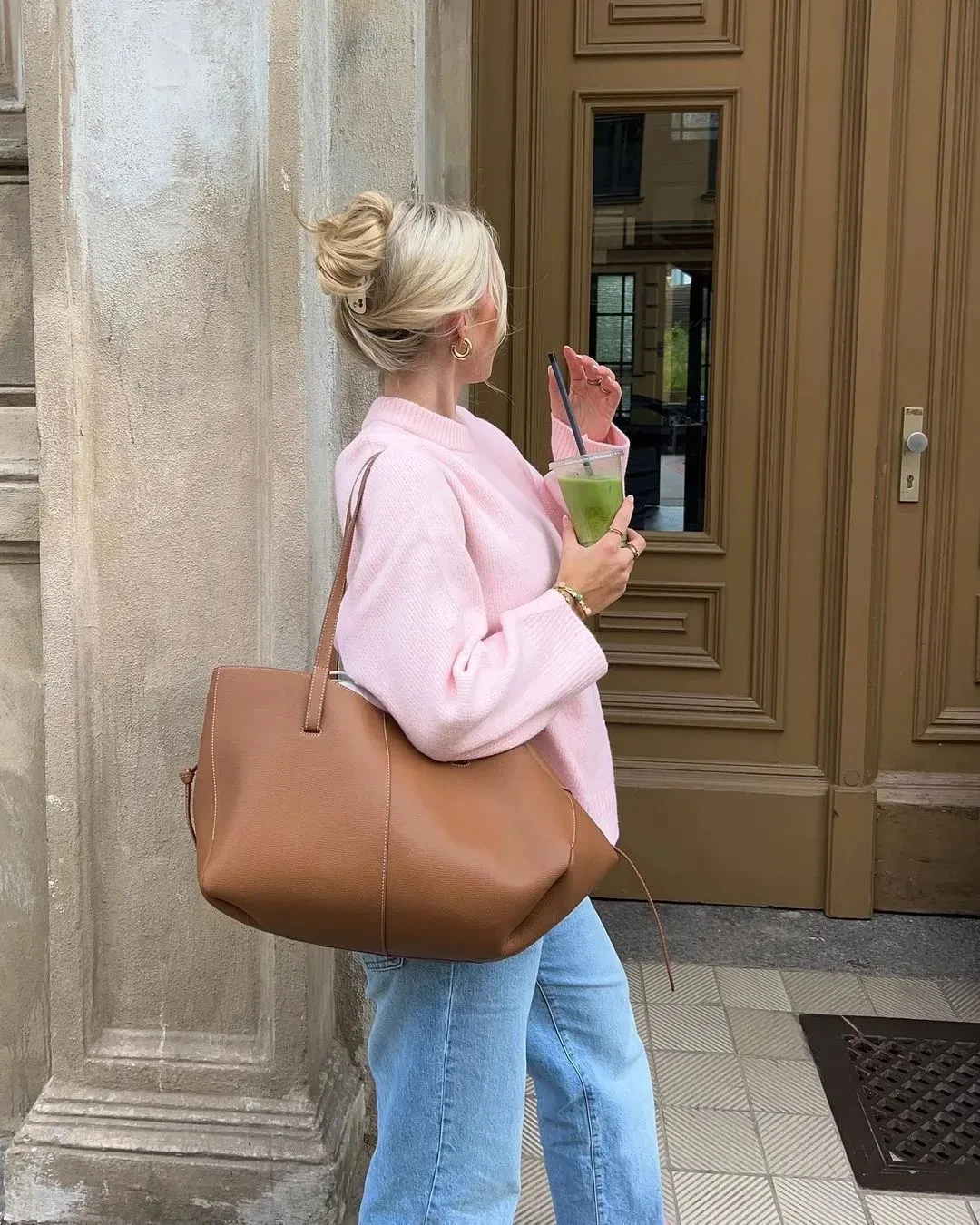 Suéter de cuello redondo dulce, moda de invierno, blusas holgadas de manga larga