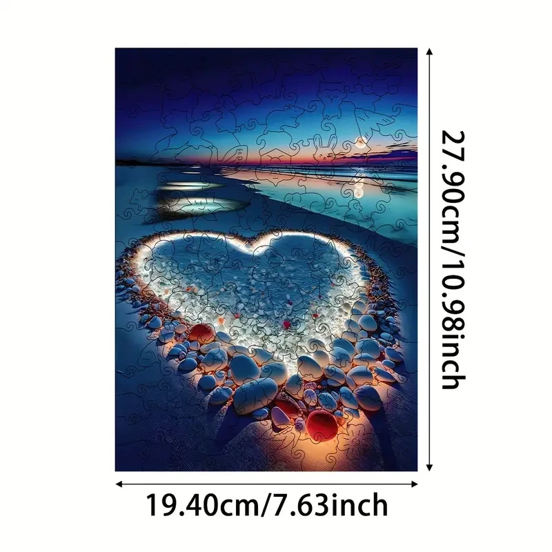 Rompecabezas de madera con forma de animal irregular para adultos. Regalo de ingenio.