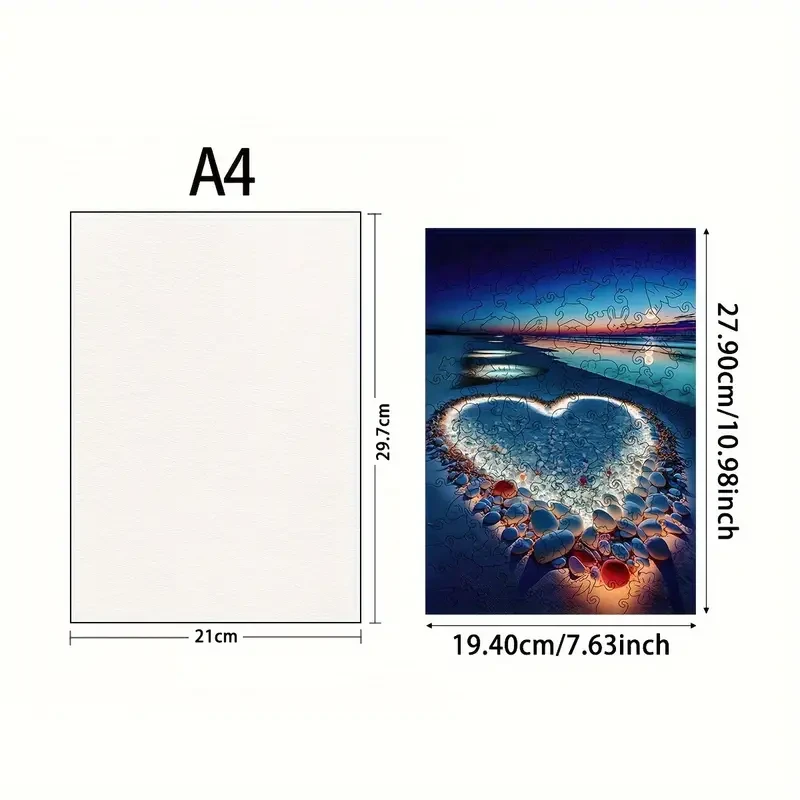 Rompecabezas de madera con forma de animal irregular para adultos. Regalo de ingenio.