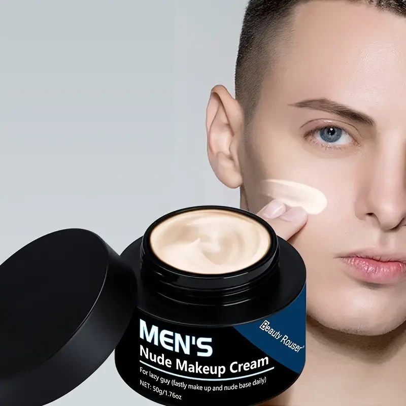 Crema de maquillaje nude para hombre Beauty Rouser, hidratante y con control de grasa (50 g)