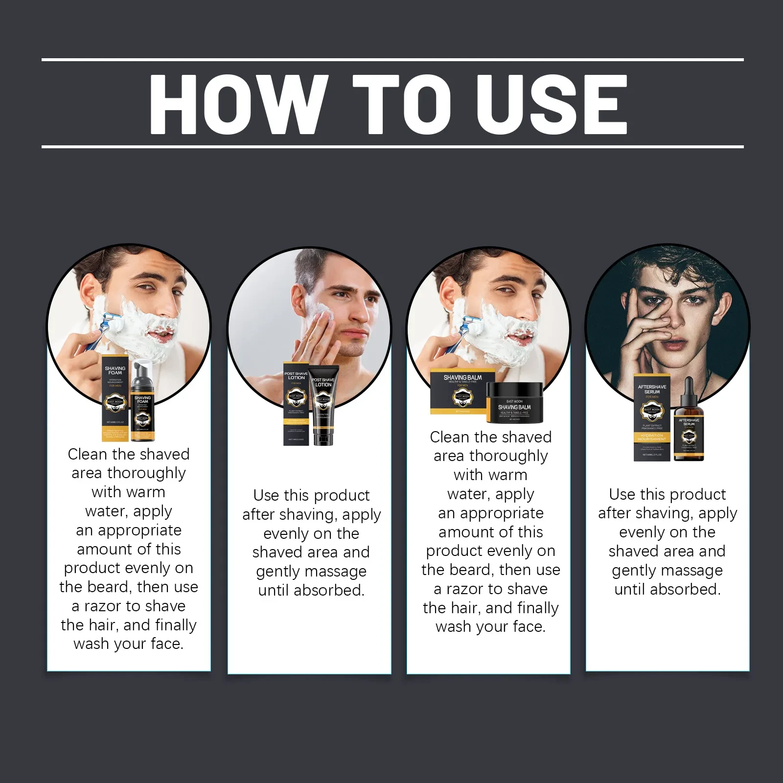 Limpieza y cuidado suave para hombres Cuidado hidratante de la barba