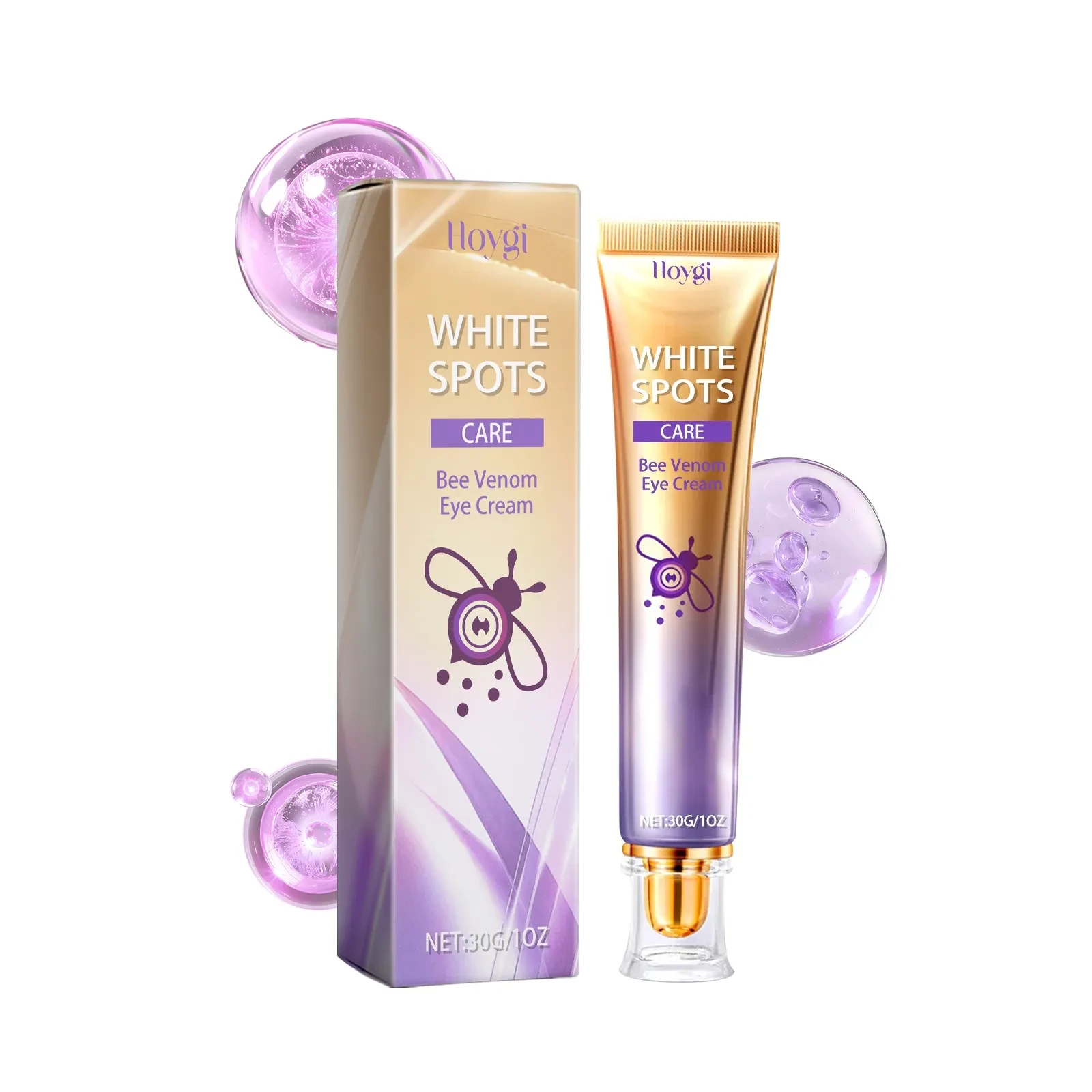 Crema para el cuidado de los ojos con manchas blancas