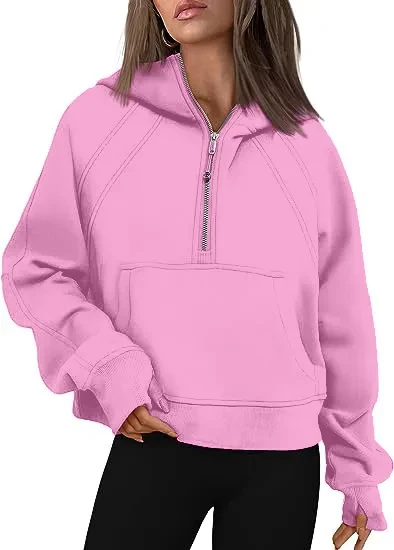 Sudaderas con capucha y cremallera, sudaderas con bolsillo, camisetas deportivas holgadas, suéteres de manga larga, conjuntos de invierno y otoño, ropa para mujer