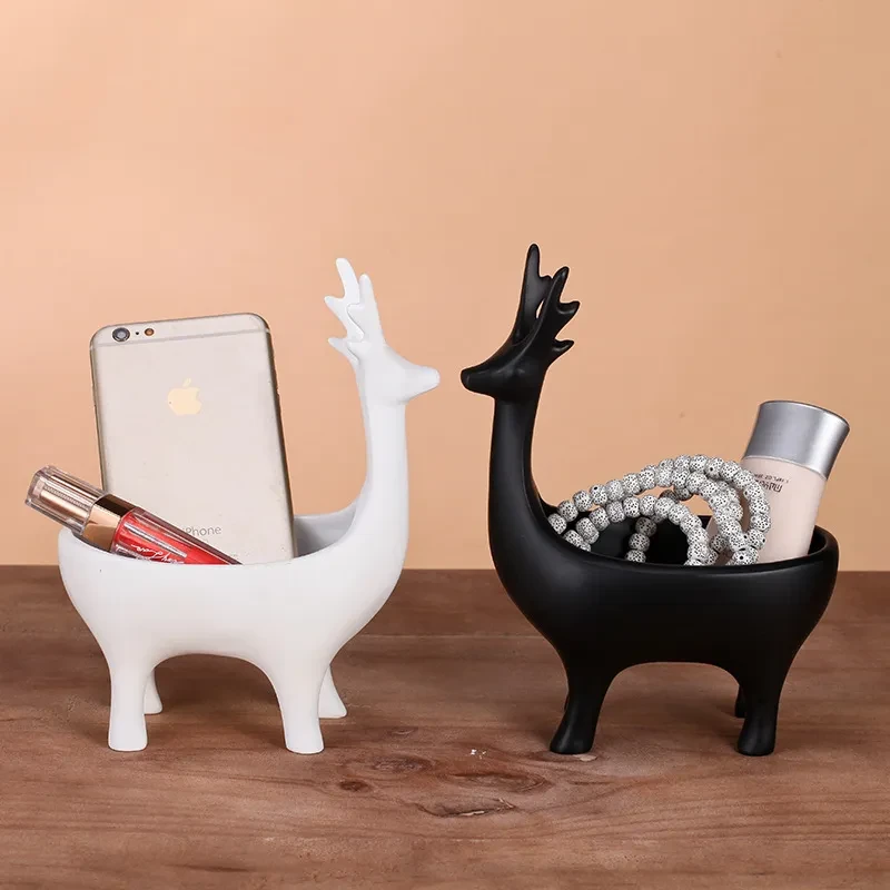 Decoración creativa para guardar llaves del hogar con forma de ciervo