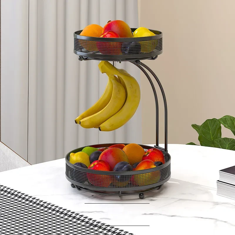Cesta de frutas y plátanos desmontable para el hogar, decoración de almacenamiento