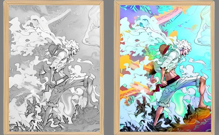 Marco ligero de 5 pasos de Luffy de One Piece