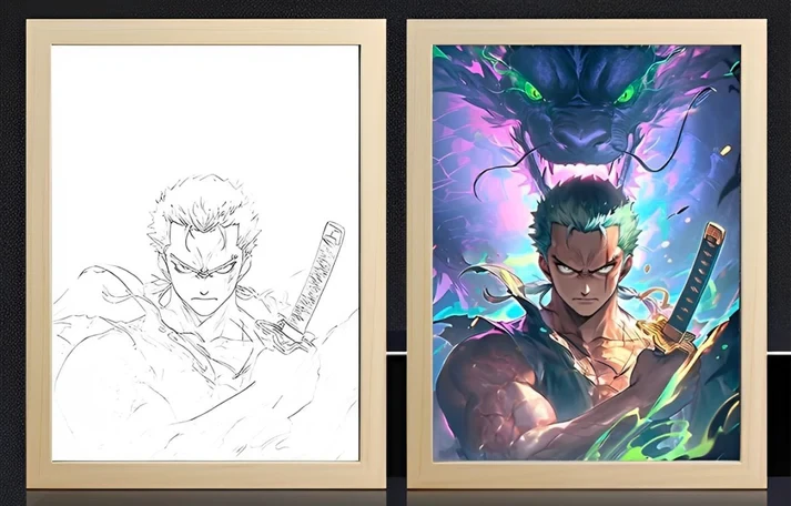 Marco ligero de One Piece Zoro Oni Giri