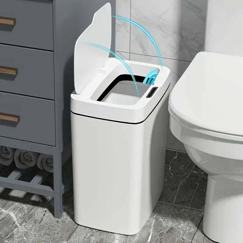 Basurero inteligente con sensor de movimiento y sellado de olores - Contenedor de plástico multiusos