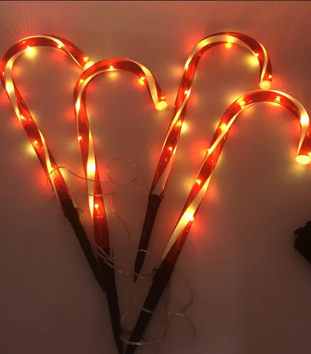 Lámpara solar navideña para exteriores con LED y cable de cobre con enchufe de tierra
