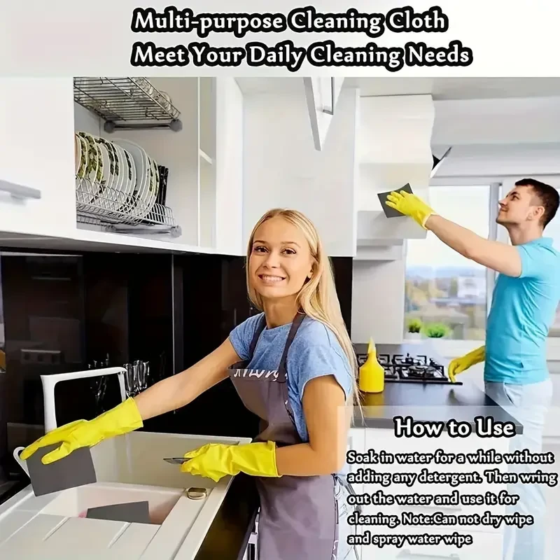 Paquete de 5 paños de microfibra para limpiar vidrios: oblongos, ligeros, de tela no tejida, sin rayas ni pelusas, toallas muy absorbentes para pulir espejos, ventanas y limpiar múltiples superficies en la sala de estar y el baño.