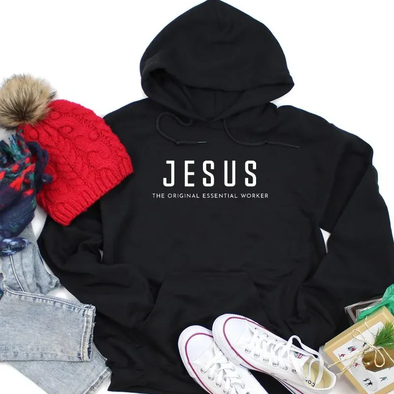 Sudadera con capucha cristiana de Jesús para mujer