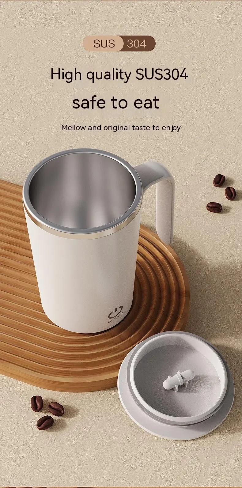 Taza mezcladora eléctrica de cocina, taza de café agitadora, tazas mezcladoras automáticas, taza de agua magnética giratoria perezosa
