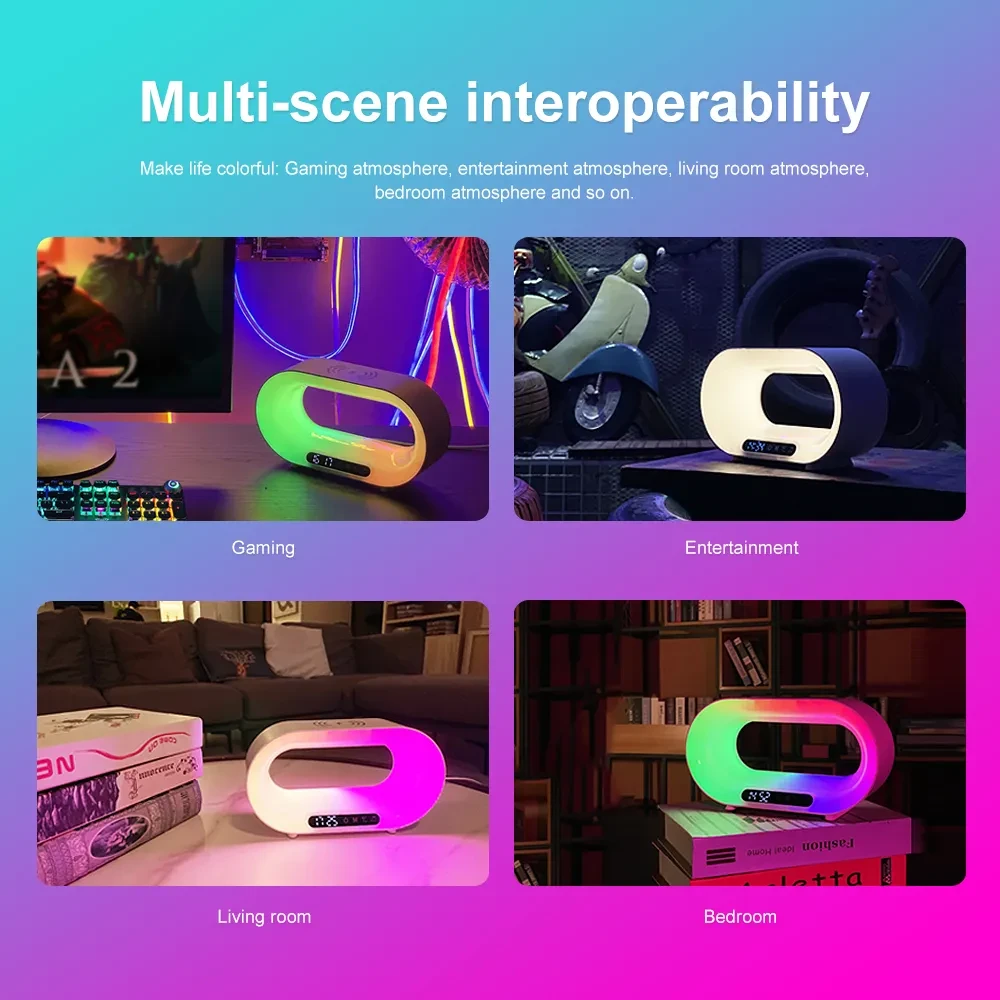 Luz nocturna LED multifunción 3 en 1 con control por aplicación