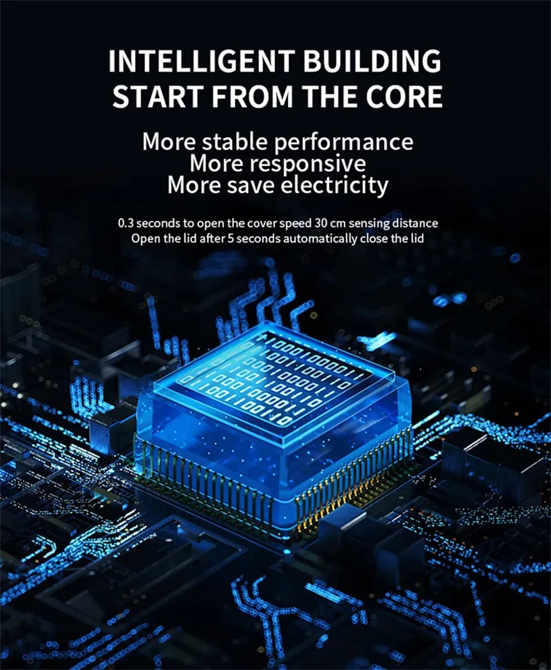 Papelera inteligente con tapa para dormitorio y sala de estar