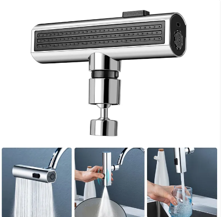 Grifo de cocina con salida en cascada a prueba de salpicaduras