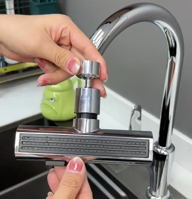 Grifo de cocina con salida en cascada a prueba de salpicaduras