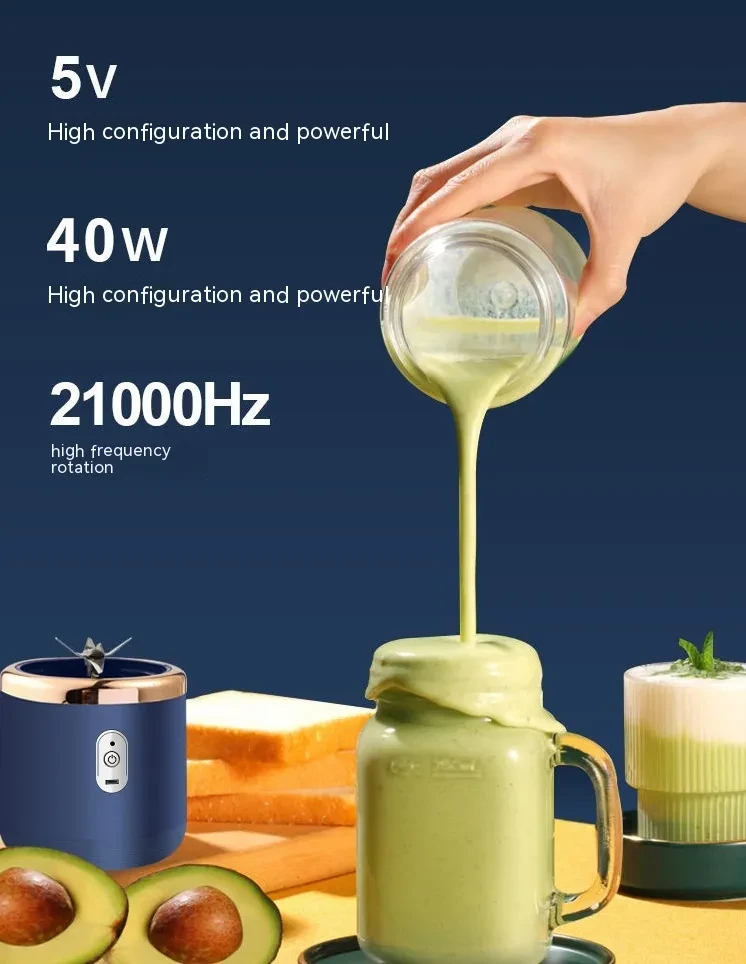 Licuadora portátil de 6 cuchillas, mini exprimidor