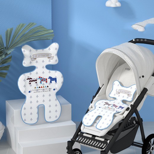 Almohadilla refrescante para cochecito de verano, malla transpirable 3D