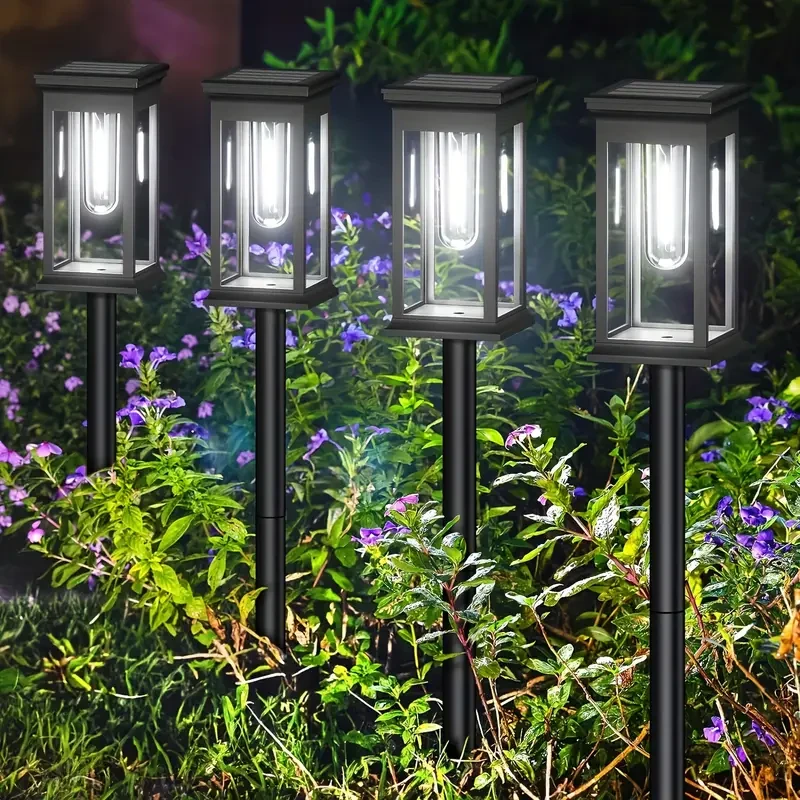 Luces LED solares para paisaje, lámpara de tungsteno con control táctil y ahorro de energía