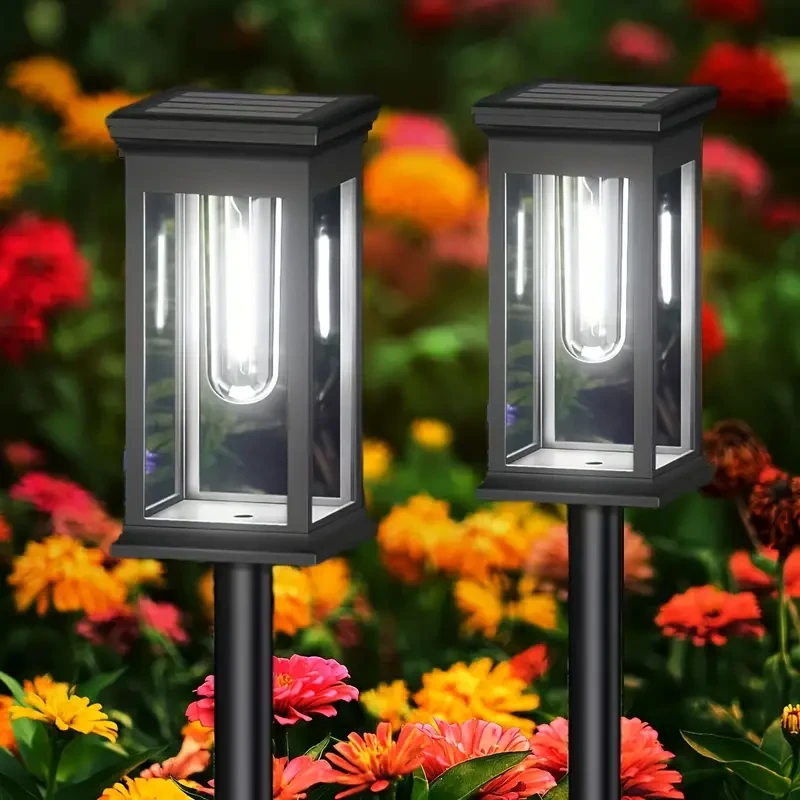 Luces LED solares para paisaje, lámpara de tungsteno con control táctil y ahorro de energía
