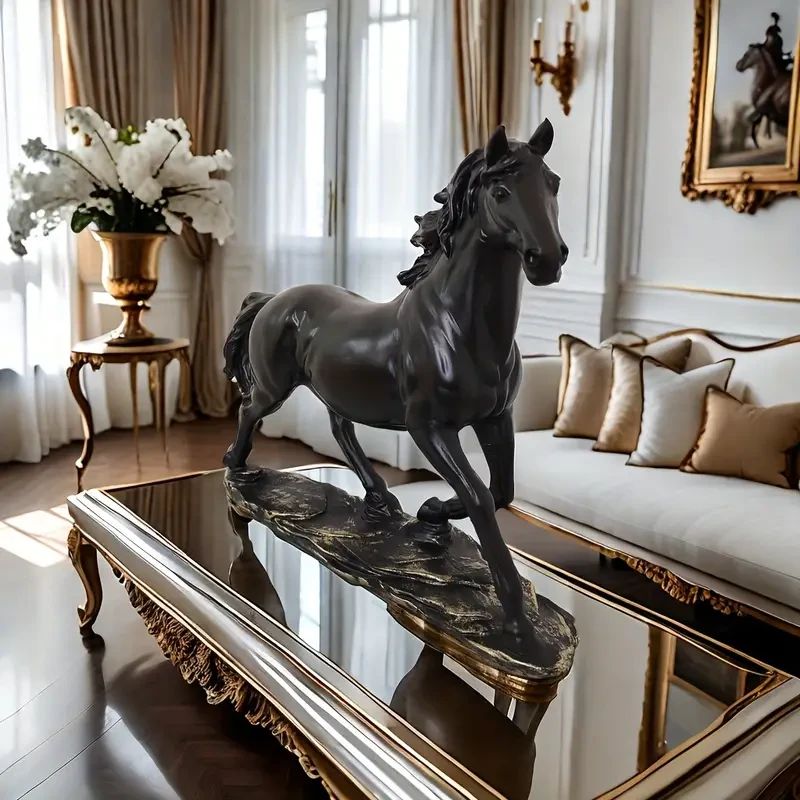 1 estatua de caballo vintage exquisita